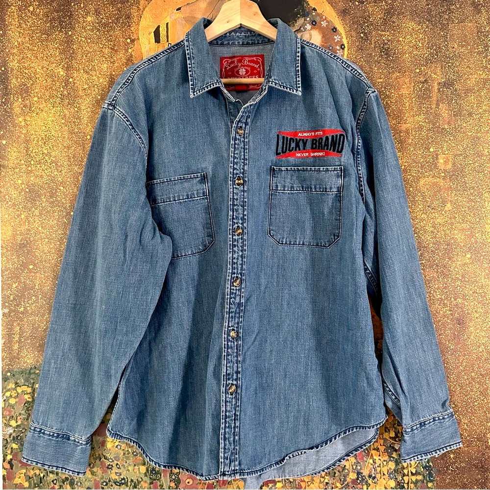 Lucky Brand Denim Cotton Button Down